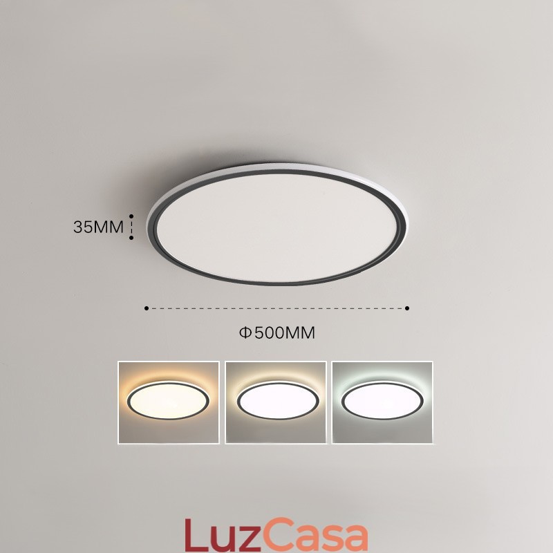 Nordic 3,5 cm de espessura redonda proteção ocular de espectro total luz de teto regulável interna