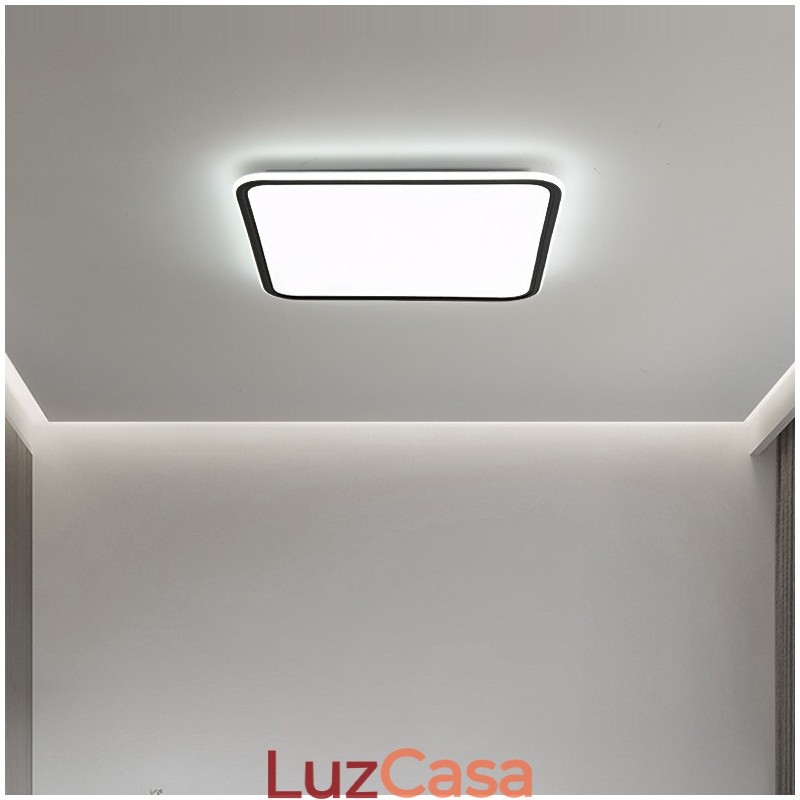 Luminária de teto embutida quadrada moderna regulável para iluminação interna