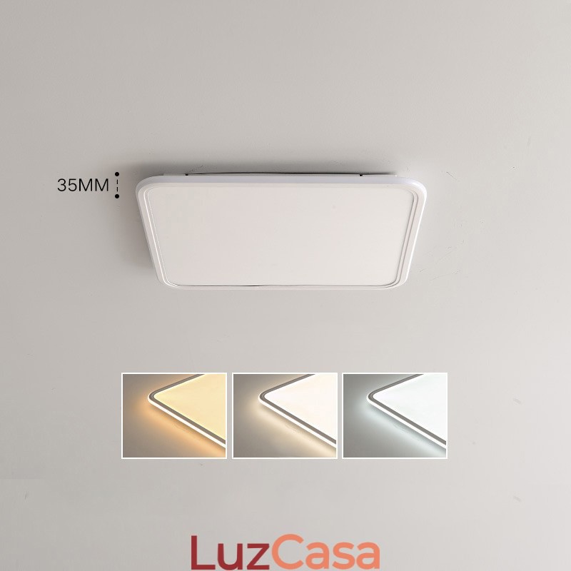 Luminária de teto embutida quadrada moderna regulável para iluminação interna