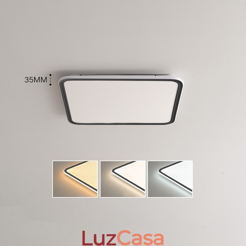 Luminária de teto embutida quadrada moderna regulável para iluminação interna