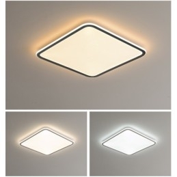 Luminária de teto embutida quadrada moderna regulável para iluminação interna