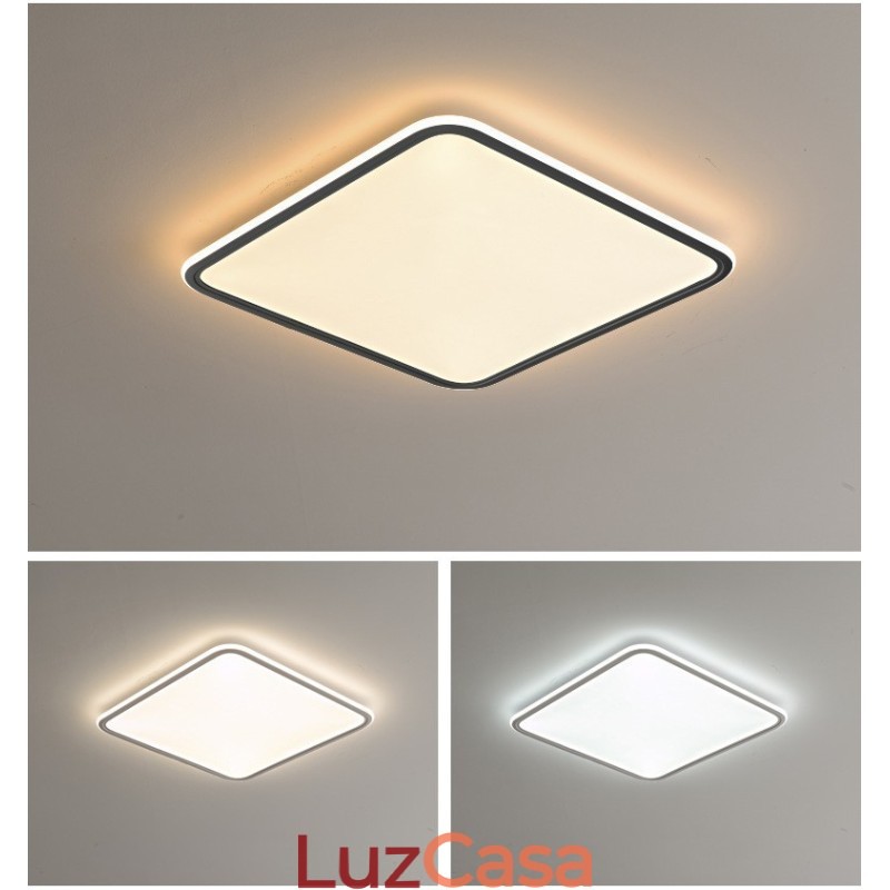 Luminária de teto embutida quadrada moderna regulável para iluminação interna