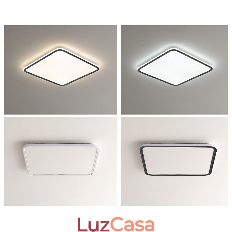 Luminária de teto embutida quadrada moderna regulável para iluminação interna