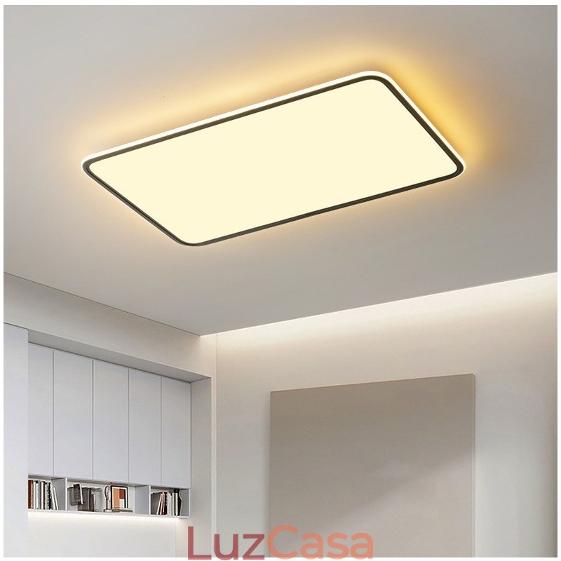 Luminária de teto embutida retangular regulável de tamanho grande moderna Luminária de iluminação interna
