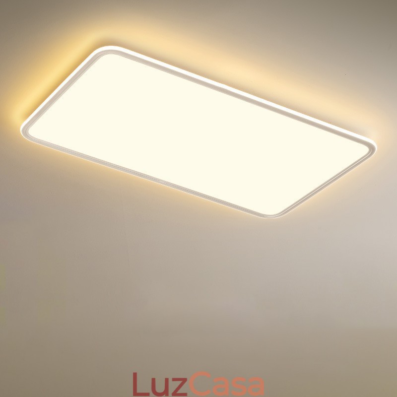 Luminária de teto embutida retangular regulável de tamanho grande moderna Luminária de iluminação interna