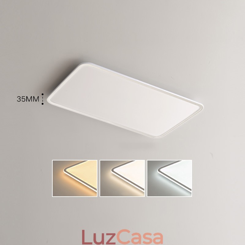 Luminária de teto embutida retangular regulável de tamanho grande moderna Luminária de iluminação interna