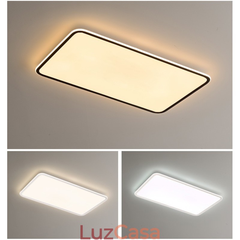 Luminária de teto embutida retangular regulável de tamanho grande moderna Luminária de iluminação interna