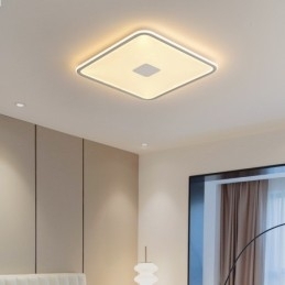 Luz de teto quadrada embutida moderna com proteção ocular de espectro total e regulável