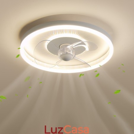 Ventilador de luz embutido moderno, redondo, ultrafino, silencioso, invisível, de espectro total, proteção para os olhos, regulável Ventilador de luz embutido moderno, redondo, ultrafino, silencioso, invisível, de espectro total, proteção para os olhos, regulável