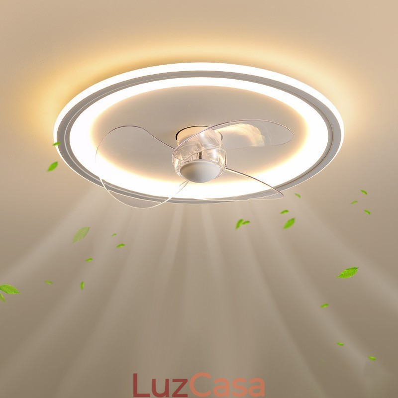 Nordic Round Ultra fino silencioso invisível regulável embutido ventilador luz de proteção ocular de espectro total