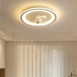 Nordic Round Ultra fino silencioso invisível regulável embutido ventilador luz de proteção ocular de espectro total