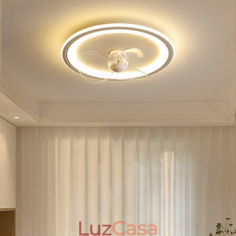 Nordic Round Ultra fino silencioso invisível regulável embutido ventilador luz de proteção ocular de espectro total