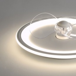 Nordic Round Ultra fino silencioso invisível regulável embutido ventilador luz de proteção ocular de espectro total