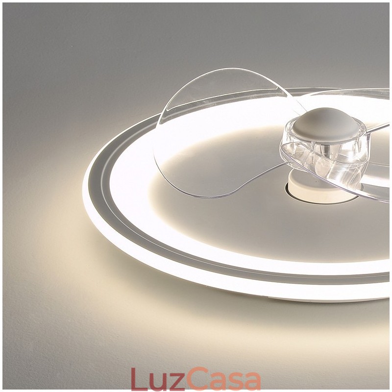 Nordic Round Ultra fino silencioso invisível regulável embutido ventilador luz de proteção ocular de espectro total