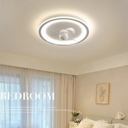 Nordic Round Ultra fino silencioso invisível regulável embutido ventilador luz de proteção ocular de espectro total