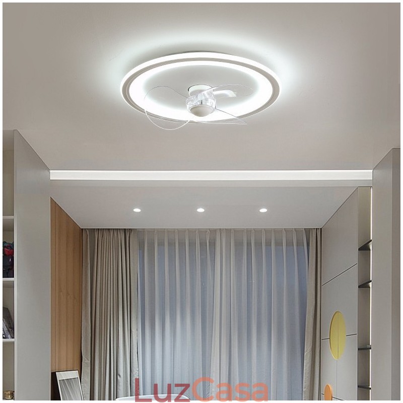 Nordic Round Ultra fino silencioso invisível regulável embutido ventilador luz de proteção ocular de espectro total
