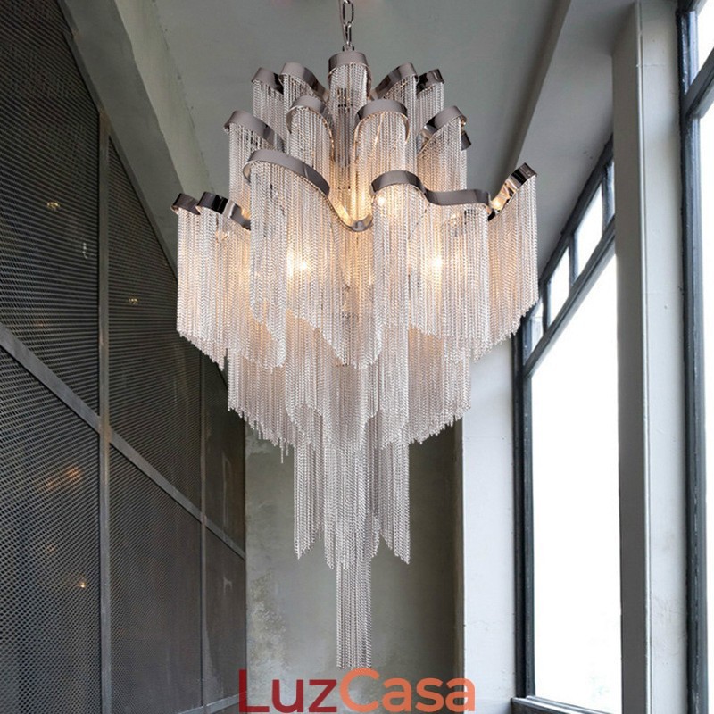 Tassels Extra Large Size Chandelier Designer Luz de teto pendente