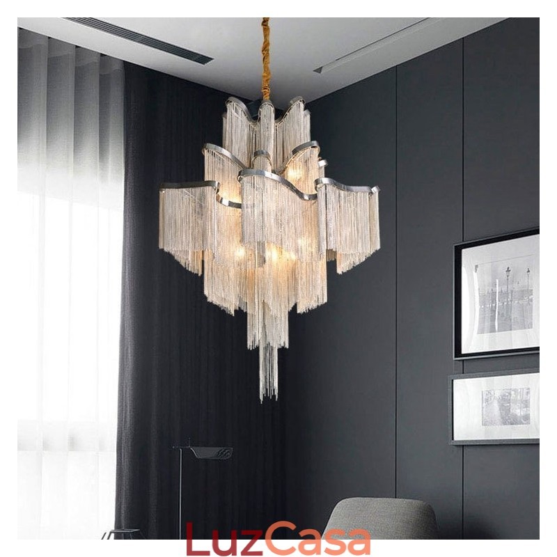 Tassels Extra Large Size Chandelier Designer Luz de teto pendente