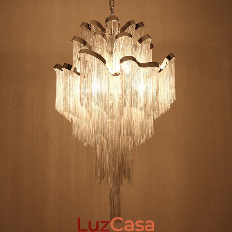 Tassels Extra Large Size Chandelier Designer Luz de teto pendente