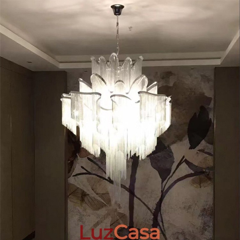 Tassels Extra Large Size Chandelier Designer Luz de teto pendente