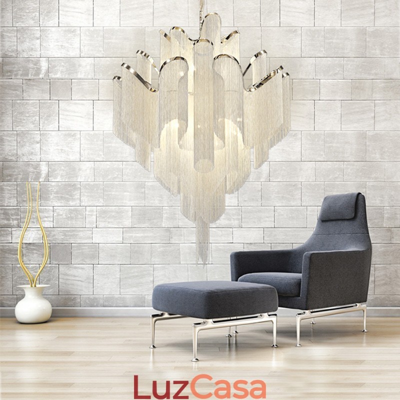 Tassels Extra Large Size Chandelier Designer Luz de teto pendente