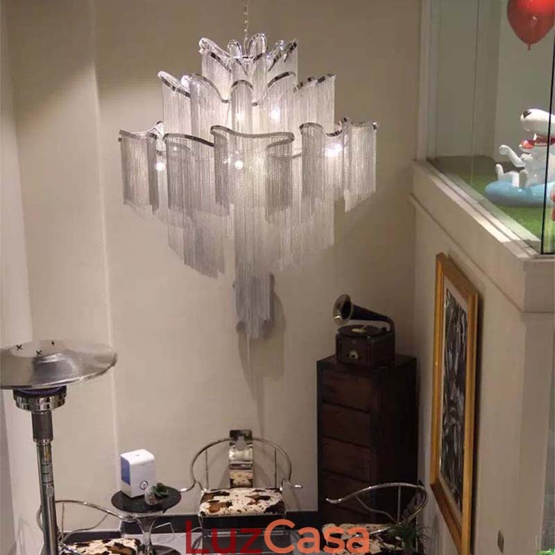 Tassels Extra Large Size Chandelier Designer Luz de teto pendente