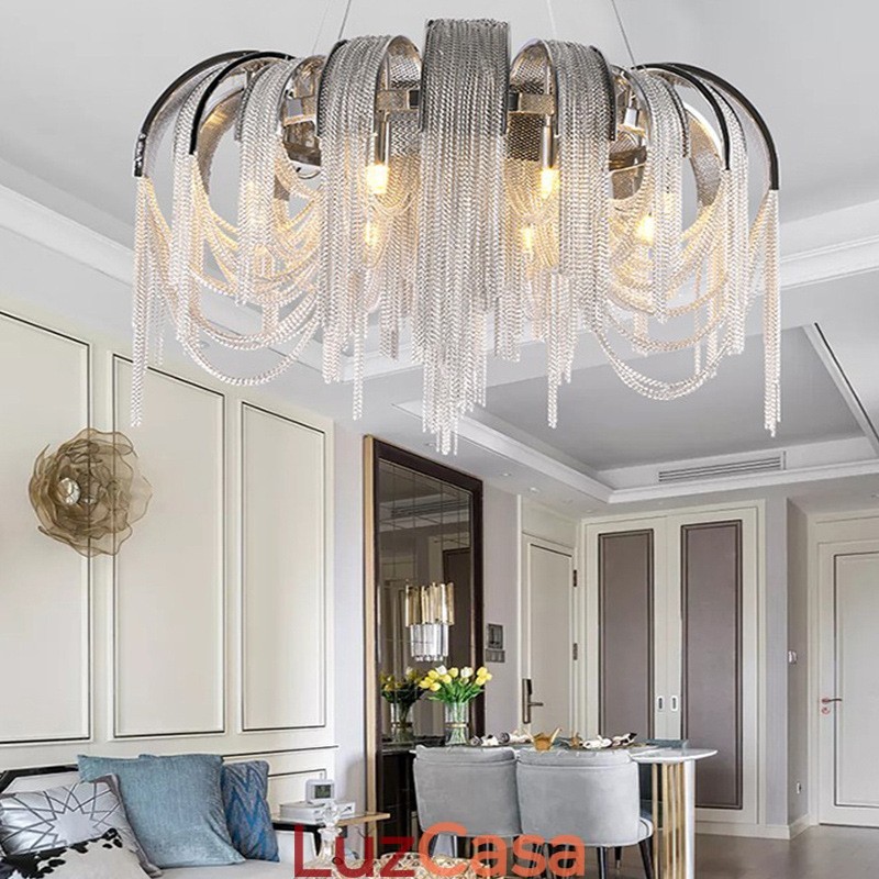 Tassels Extra Large Size Chandelier Designer Luz de teto pendente