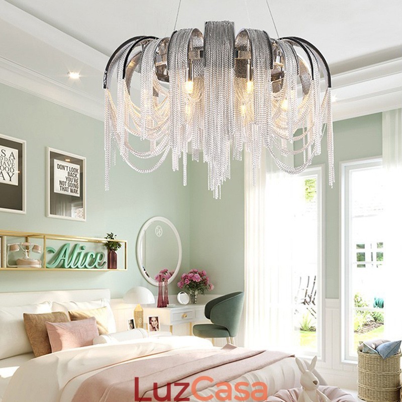 Tassels Extra Large Size Chandelier Designer Luz de teto pendente