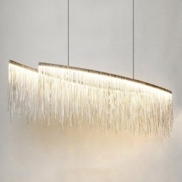 Tassels Extra Grande Tamanho Designer Teto Pendente Luz Ilha