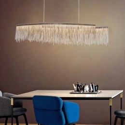 Tassels Extra Grande Tamanho Designer Teto Pendente Luz Ilha