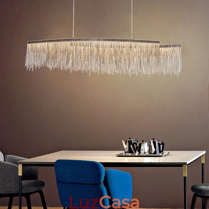 Tassels Extra Grande Tamanho Designer Teto Pendente Luz Ilha