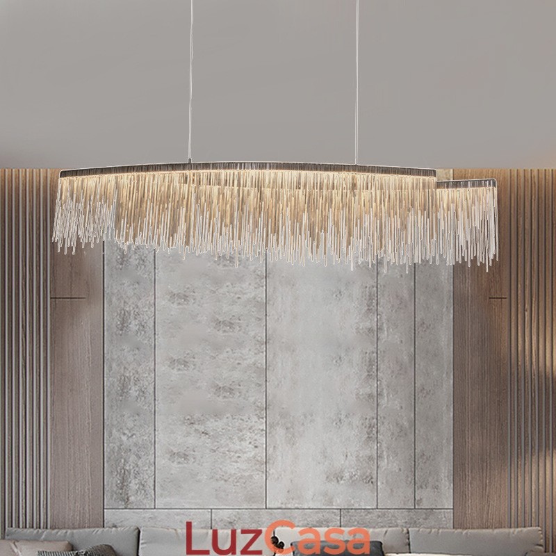 Tassels Extra Grande Tamanho Designer Teto Pendente Luz Ilha