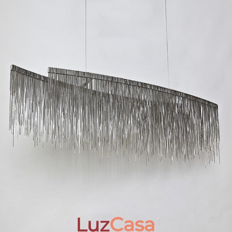 Tassels Extra Grande Tamanho Designer Teto Pendente Luz Ilha