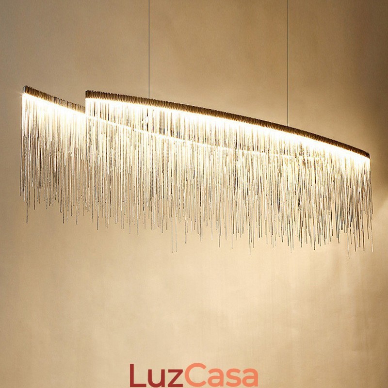 Tassels Extra Grande Tamanho Designer Teto Pendente Luz Ilha