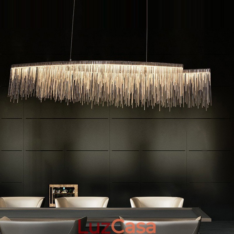 Tassels Extra Grande Tamanho Designer Teto Pendente Luz Ilha