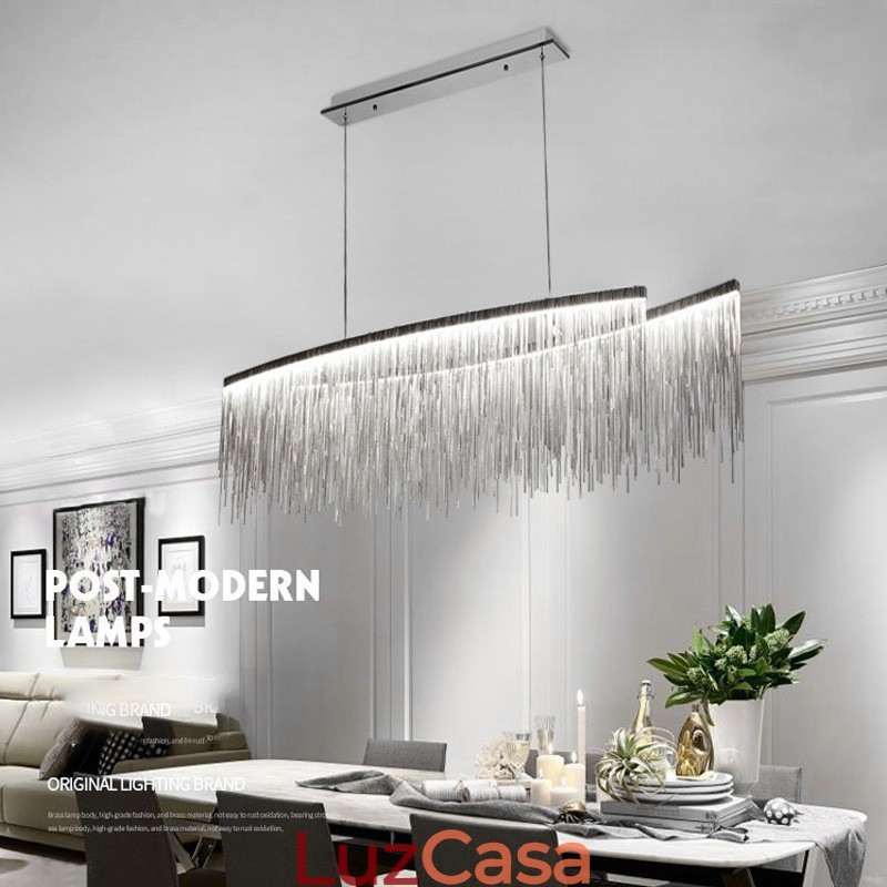 Tassels Extra Grande Tamanho Designer Teto Pendente Luz Ilha