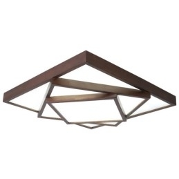 3 Camadas Quadrado Preto Nogueira Madeira Moderno Contemporâneo Estilo Nórdico Montagem Embutida Luz de Teto de Madeira Também Pode Ser Usado Como Luz de Parede