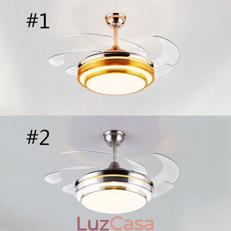 Luminária de teto moderna ABS Fan Blade Iluminação acrílica