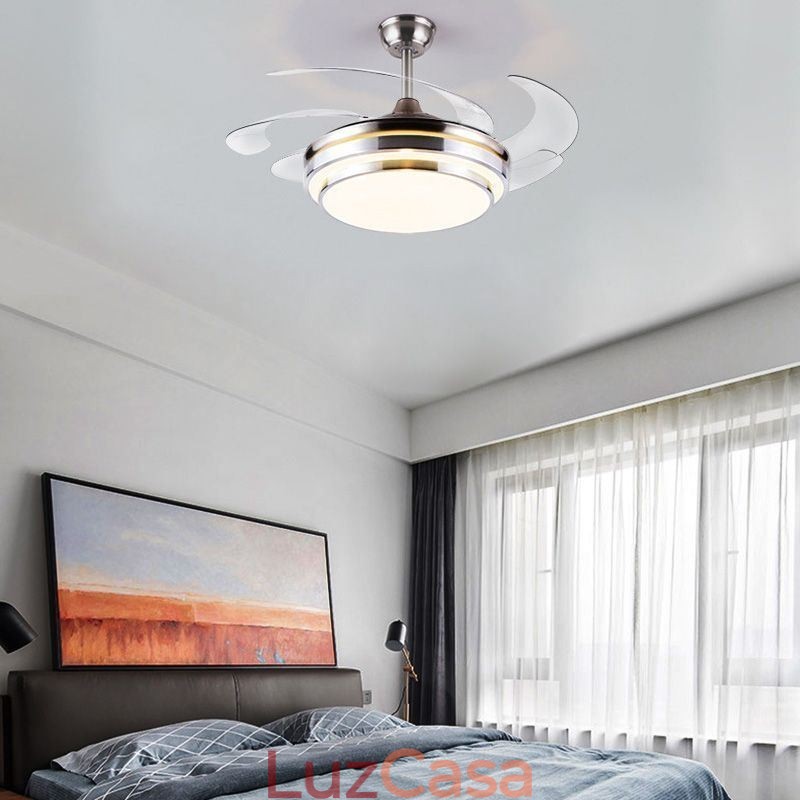 Luminária de teto moderna ABS Fan Blade Iluminação acrílica
