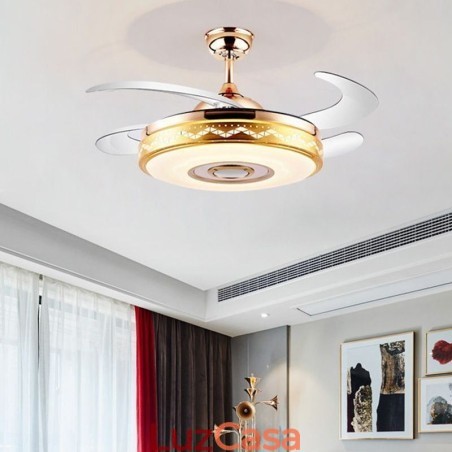 Ventilador de teto moderno eletrogalvanizado com luz inversora Ventilador de teto moderno eletrogalvanizado com luz inversora