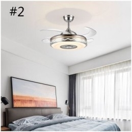 Ventilador de teto moderno eletrogalvanizado com luz inversora