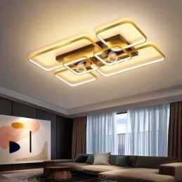 Ventilador de teto com luzes Decor Ventilador Luminária acrílica