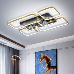 Ventilador de teto com luzes Decor Ventilador Luminária acrílica