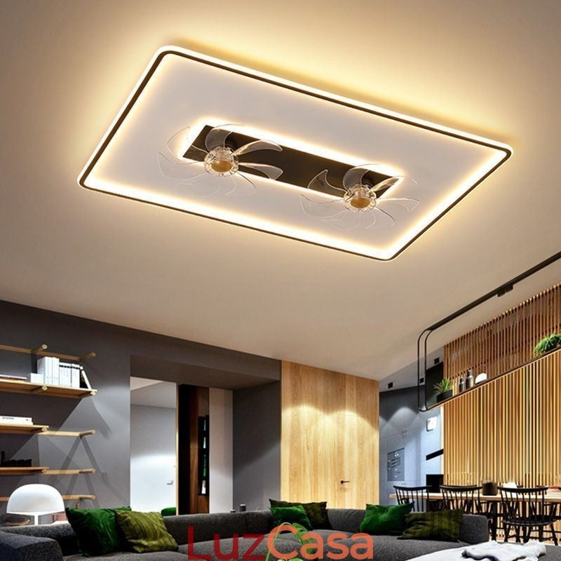Ventilador de teto com luzes Decor Ventilador Luminária acrílica
