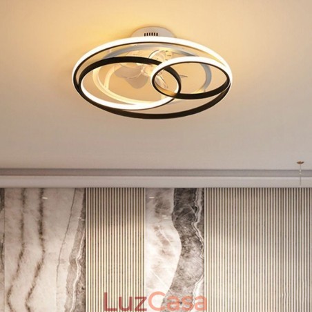 Luzes de teto modernas Círculo Anéis Designer Ventilador de teto Luzes de teto modernas Círculo Anéis Designer Ventilador de teto