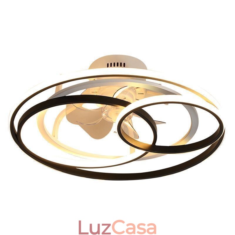 Luzes de teto modernas Círculo Anéis Designer Ventilador de teto