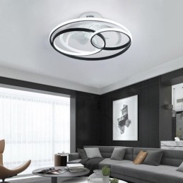 Luzes de teto modernas Círculo Anéis Designer Ventilador de teto