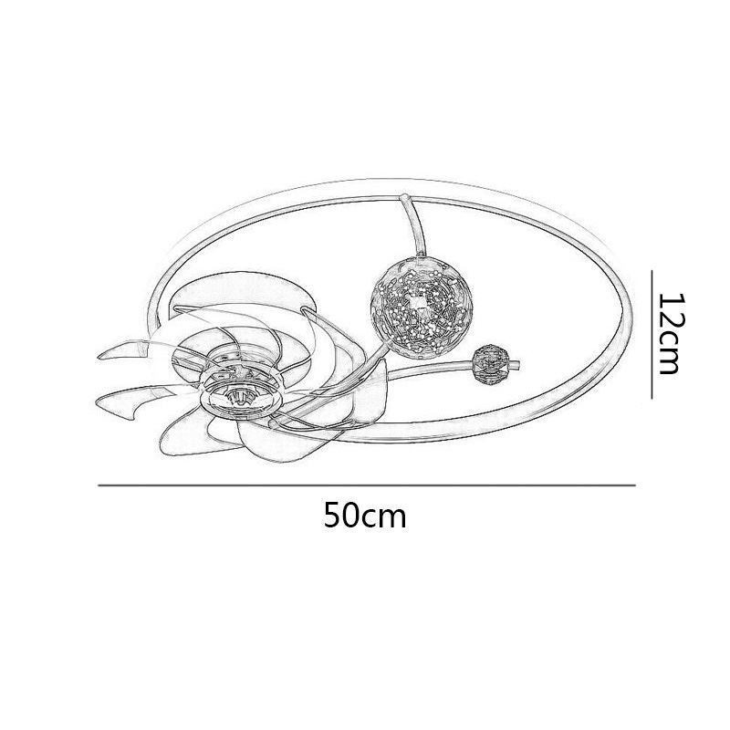 Ventilador de Teto com Luzes Decor Ventilador Luminária Acrílico