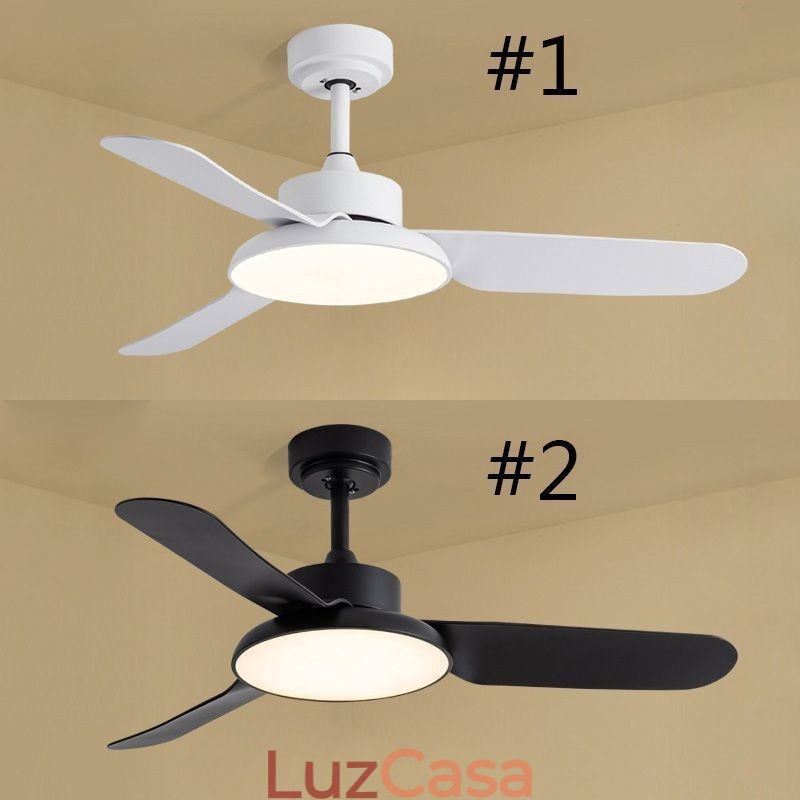 Lâmpada de ventilador inversora moderna e minimalista Lâmpada de ventilador de teto