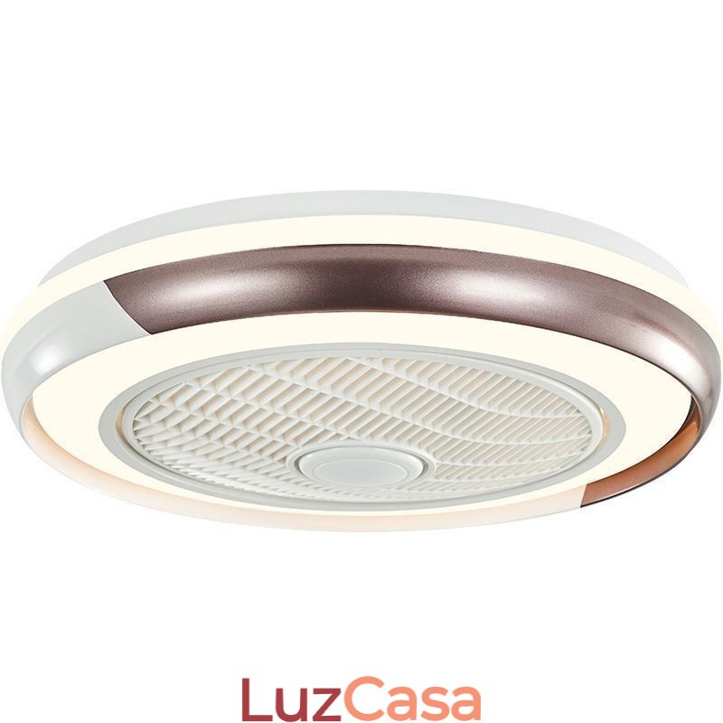 Ventilador de teto moderno, luminária de teto redonda acrílica com controle remoto